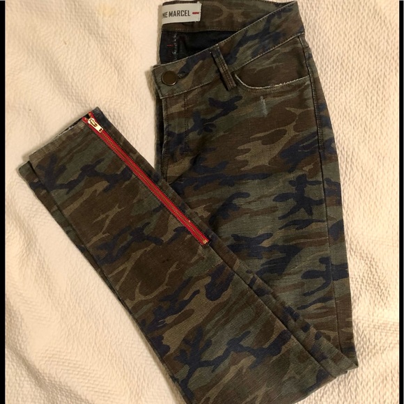 Etienne Marcel red zipper safari jeans - Picture 1 of 6